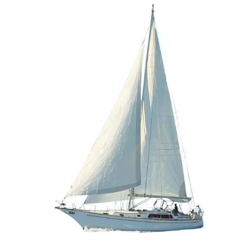 white sailboat transparent